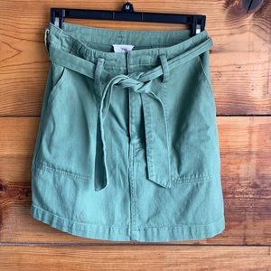 Harper Heritage army green mini skirt